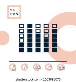 Spectrum analyzer, equalizer icon. Graphic elements for your design