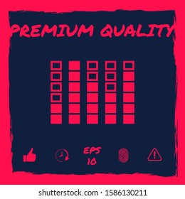 Spectrum analyzer, equalizer icon. Graphic elements for your design