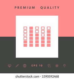 Spectrum analyzer, equalizer icon. Graphic elements for your design