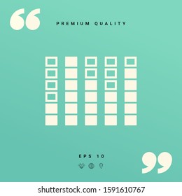 Spectrum analyzer, equalizer icon. Graphic elements for your design