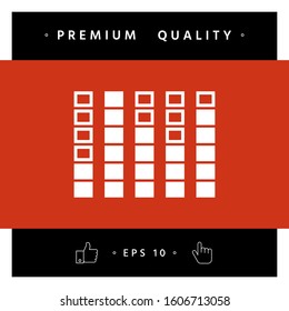 Spectrum analyzer, equalizer icon. Graphic elements for your design