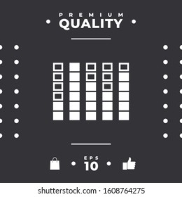 Spectrum analyzer, equalizer icon. Graphic elements for your design