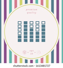 Spectrum analyzer, equalizer icon. Graphic elements for your design