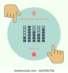 Spectrum analyzer, equalizer icon. Graphic elements for your design