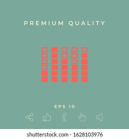 Spectrum analyzer, equalizer icon. Graphic elements for your design