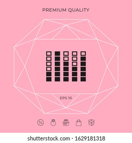 Spectrum analyzer, equalizer icon. Graphic elements for your design