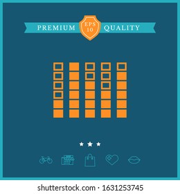 Spectrum analyzer, equalizer icon. Graphic elements for your design