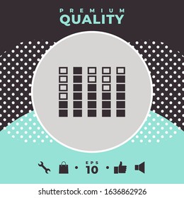 Spectrum analyzer, equalizer icon. Graphic elements for your design