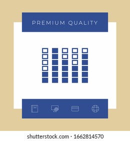 Spectrum analyzer, equalizer icon. Graphic elements for your design