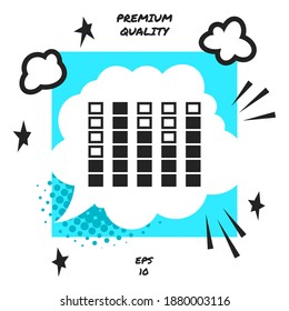 Analizador de espectro, icono de ecualizador. Elementos gráficos para su diseño