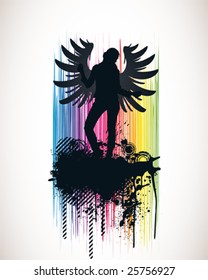 Spectrum Angel Vector Illustration