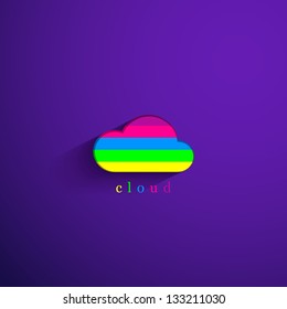 Spectrum cloud with a long shadow.