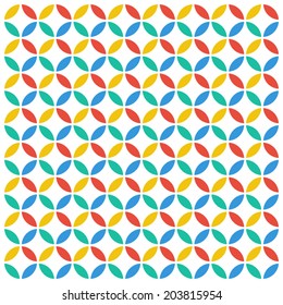 Spectrum color geometric ornamental pattern background. Vector graphic template.