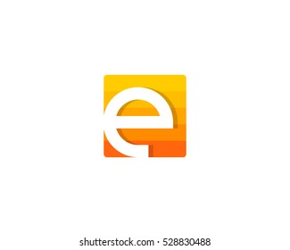 Spectrum Color Letter Initial E Logo Design Template