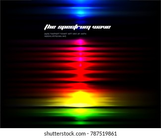 Spectrum color wave design template