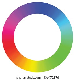 Spectrum Color Wheel On White Background.