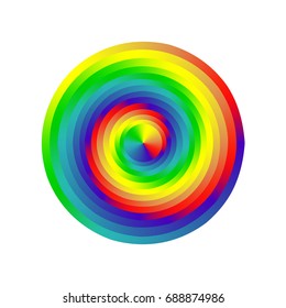 Spectrum color wheel on white background. Vector illustration