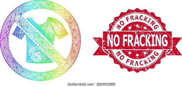 Das spectrum-farbene Netz verbietet T-Shirt-Kleidung und keine Fracking-Gummiband-Stempel. Rote Stempelrobbe hat keinen Fracking-Titel in der Schleife.