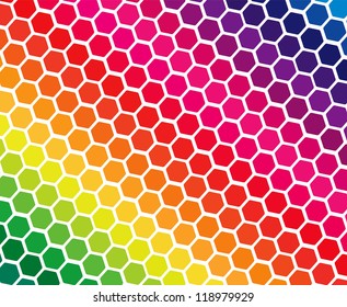 Spectrum colors in geometric blocks. Editable vector