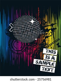 Spectrum Disco Ball Vector Illustration