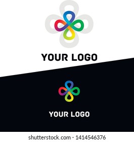 spectrum flower bright vector logo 