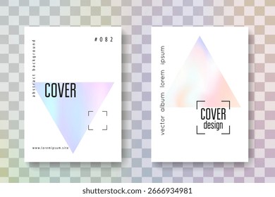 Fluido de espectro. Prism Business. Rótulo Geométrico Violeta. Malha holográfica. Faixa de Pastel. Textura de Néon. Design Vintage. Fluido de espectro azul