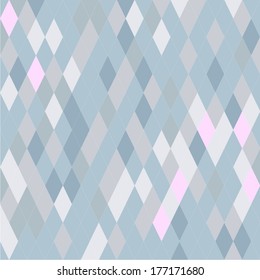 Spectrum geometric background made of rhombuses.  Pixel art. Ornamental seamless pattern tartan can be used for wallpaper, pattern fills, web page background,surface textures. Vector illustration.