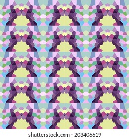 Spectrum geometric background made of rhombuses. Pixel art. Ornamental seamless pattern tartan can be used for wallpaper, pattern fills, web page background,surface textures. Vector illustration. 