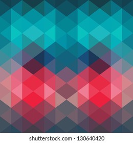 Spectrum geometric background made of triangles. Retro hipster color spectrum grunge background. Square composition with geometric color flow effect. Color wheel