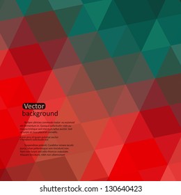 Spectrum geometric background made of triangles. Retro hipster color spectrum grunge background. Square composition with geometric color flow effect. Color wheel