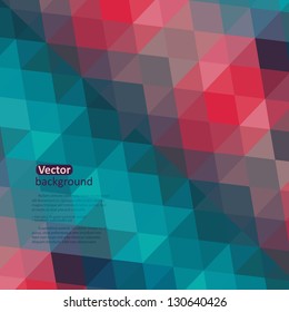 Spectrum geometric background made of triangles. Retro hipster color spectrum grunge background. Square composition with geometric color flow effect. Color wheel