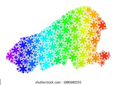 Spectrum gradient composition of Kahoolawe Island map done for Winter sales. Kahoolawe Island map mosaic is done from vibrant snow. Designed for Winter sales.