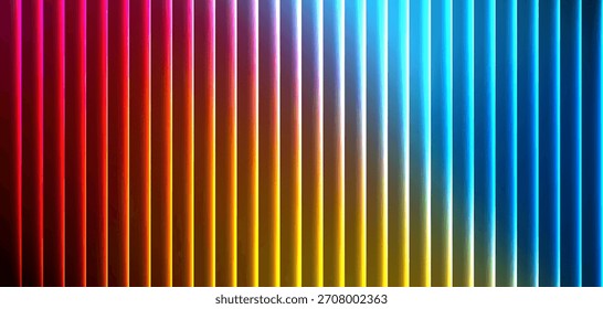 Spektrum Lichtleisten Eine Vielzahl von Farben in Streifen geschnitten.