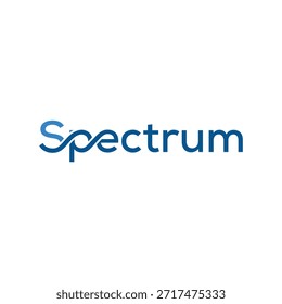 Plantilla de diseño de logotipo de espectro, tipografía Plantilla de Vector de icono gráfico de espectro de texto