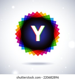Spectrum logo icon. Letter Y