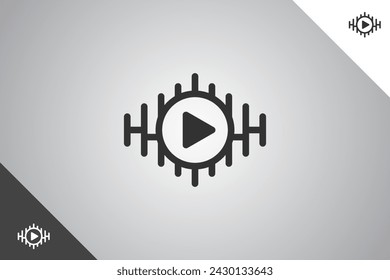 Spectrum logo. Minimal and modern logotype. Perfect logo for business related to band, musicians and singers industry. Isolated background. Vector eps 10.