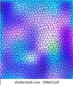 Spectrum mosaic mirror background . Modern stylish texture of stone plate and mesh pattern . Vector abstract background