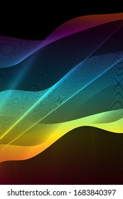 Espectro, multicolor, colorido, efecto de onda arco iris, fondo de la portada de belleza para revista, folleto, página