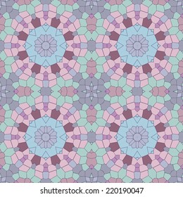 Spectrum pastel seamless geometric background made of rhombuses, pixel art, stock vector. Modern stylish texture. 