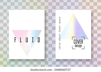 Patrón de Espectro. Funda de neón azul. Folleto de metal aislado. Anuncio cromado. Concepto de Memphis. Textura arcoiris. Forma irisada. Patrón de Espectro violeta