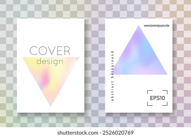 Presentación del Espectro. Pantalla de cristal. Concepto de Antiguas. Cartel minimalista. Colorido fondo de perlas. Fluido de geometría. Papel iridiscente rosa. Presentación del Espectro Azul