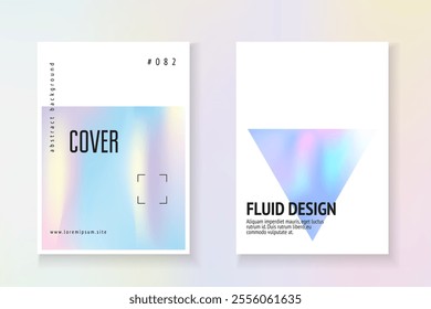 Spectrum Presentation. Holographic Texture. Plastic Concept. Blue Pearlescent Cover. Iridescent Pattern. Vintage Banner. Colourful Retro Backdrop. Pink Spectrum Presentation