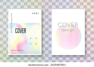 Spectrum Presentation. Pink Pearlescent Label. 1980 Poster. Colorful White Backdrop. Memphis Concept. Rainbow Shape. Modern Design. Purple Spectrum Presentation