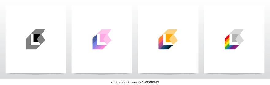 Spectrum Prism Color Letter Initial Logo Design K