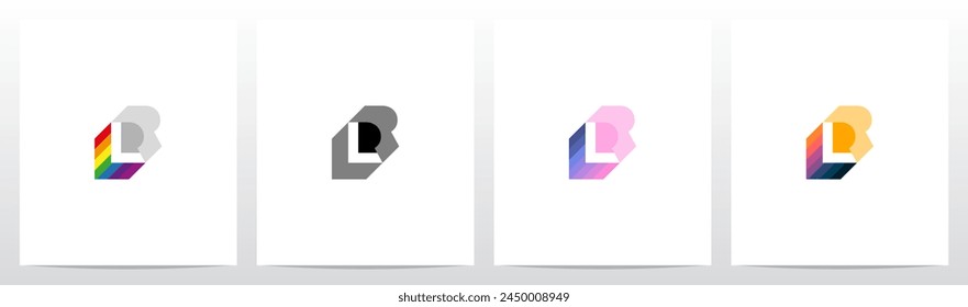 Espectro Prisma Color Letra Inicial Logo Diseño R