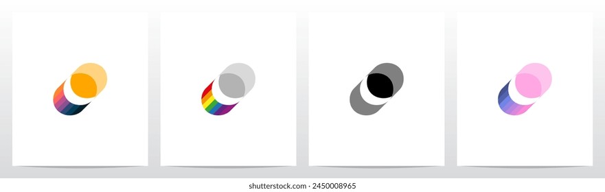 Spectrum Prism Color Letter Initial Logo Design O