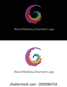 Espectro, el concepto de símbolo creativo del arcoiris en espiral de color arcoiris. Paleta giratoria, combinación solar idea del logotipo comercial abstracto Circular colorido,Logotipo de identidad corporativa, diseño gráfico de la empresa Arte degradado