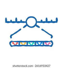 spectrum range electromagnetic doodle icon sketch vector. spectrum range electromagnetic sign. isolated symbol illustration