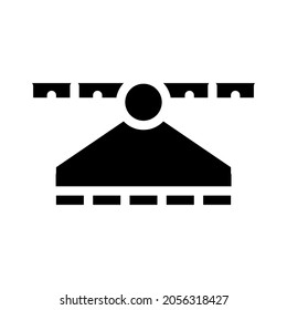 spectrum range electromagnetic glyph icon vector. spectrum range electromagnetic sign. isolated contour symbol black illustration