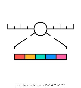 spectrum range electromagnetic line icon vector. spectrum range electromagnetic sign. isolated symbol illustration